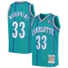 Incantevole Splendido Alonzo Mourning Charlotte Hornets Youth 1992/93 Hardwood Classics Swingman Jersey Teal