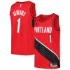 Attraente Anfernee Simons Portland Trail Blazers Jordan Brand Swingman Player Jersey Statement Edition Red/Black
