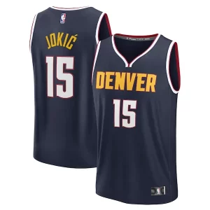 Stupendo Nikola Jokic Denver Nuggets Fast Break Replica Player Jersey Icon Edition Navy