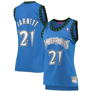 Cool Kevin Garnett Minnesota Timberwolves Women's Hardwood Classics Swingman Jersey Blue