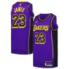 Prestigioso Elegante Splendido LeBron James Los Angeles Lakers Jordan Brand Authentic Player Jersey Statement Edition Purple
