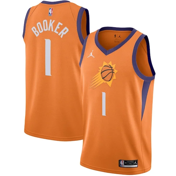 Eccezionale Bellissimo Devin Booker Phoenix Suns Jordan Brand 2020/21 Swingman Jersey Statement Edition Orange