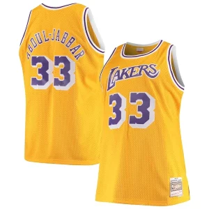 Cool Fascinante Kareem Abdul Jabbar Los Angeles Lakers 1984/85 Big & Tall Hardwood Classics Swingman Jersey Gold