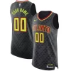 Bellissimo Classico Atlanta Hawks Nike Authentic Custom Jersey Black Icon Edition