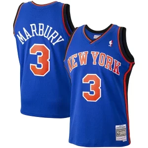 Resistente Splendido Ottimo Stephon Marbury New York Knicks Hardwood Classics Swingman Jersey Blue