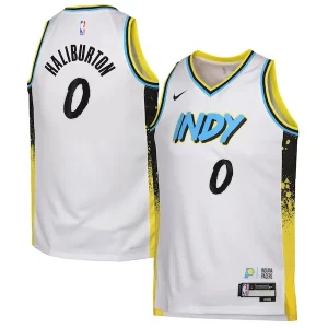 Versatile Ottimo Tyrese Haliburton Indiana Pacers Nike Youth 2024/25 Swingman Player Jersey City Edition White
