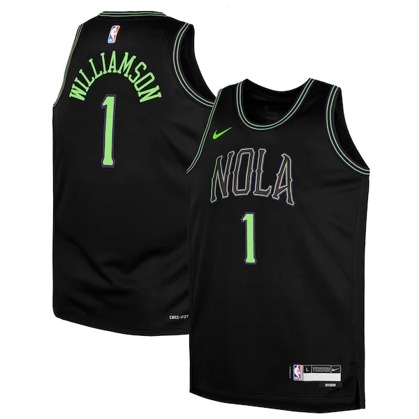 Splendido Zion Williamson New Orleans Pelicans Nike Youth Swingman Replica Jersey City Edition Black