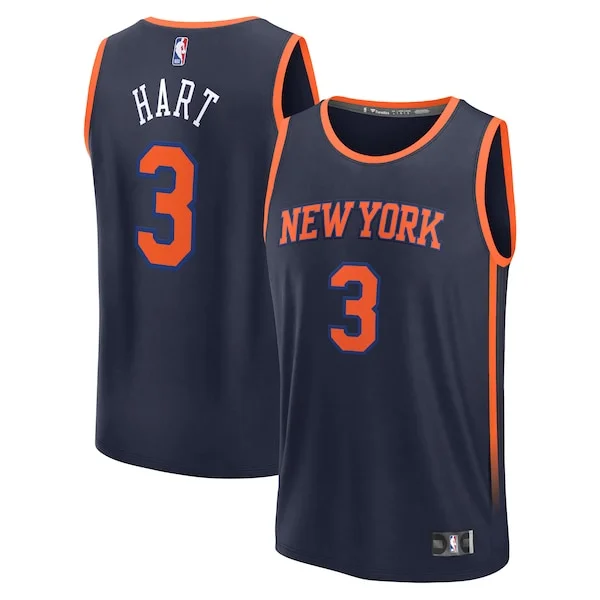 Elegante Josh Hart New York Knicks Fast Break Replica Player Jersey Statement Edition Navy
