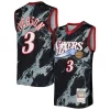 Duraturo Bellissimo Allen Iverson Philadelphia 76ers 2000/01 Hardwood Classics Marble Swingman Jersey Black