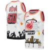Duraturo Pratico Eccezionale Miami Heat x Tats Cru Hardwood Classics Fashion Jersey White