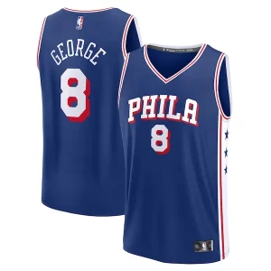 Sofisticato Paul George Philadelphia 76ers Youth Fast Break Replica Player Jersey Icon Edition Royal