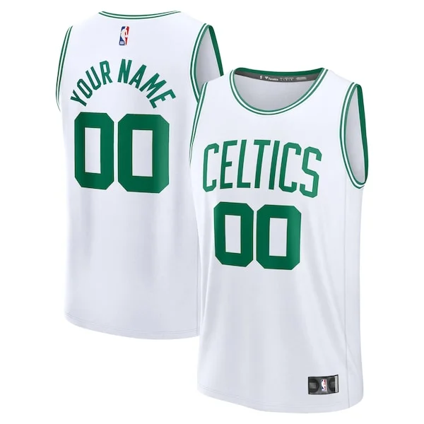 Sofisticato Boston Celtics Fast Break Custom Jersey Association Edition White/Kelly Green/Black