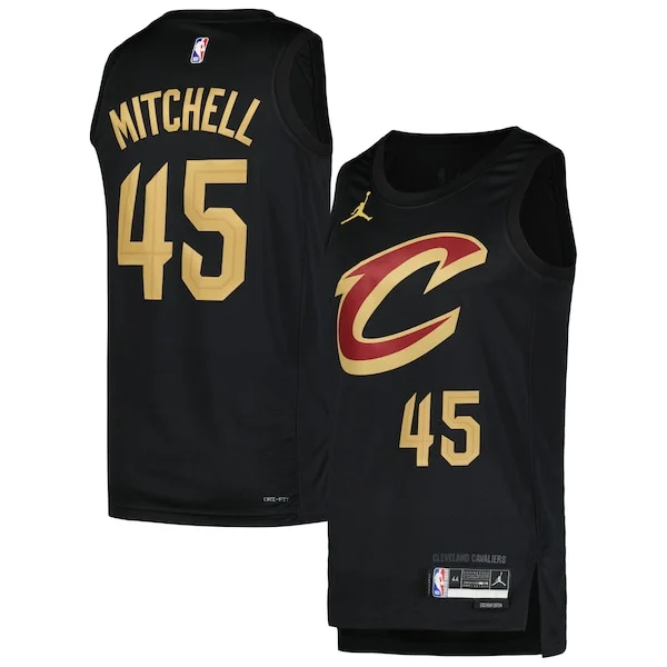 Raffinato Donovan Mitchell Cleveland Cavaliers Jordan Brand Swingman Player Jersey Statement Edition Black