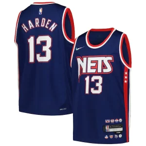 Raffinato Resistente Attraente James Harden Brooklyn Nets Nike Youth Swingman Jersey City Edition Navy