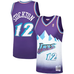 Versatile Magnifico Trendy John Stockton Utah Jazz Hardwood Classics Swingman Jersey Purple