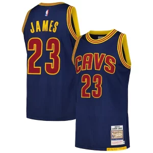 Bellissimo Raffinato LeBron James Cleveland Cavaliers 2015/16 Hardwood Classics Authentic Jersey Navy