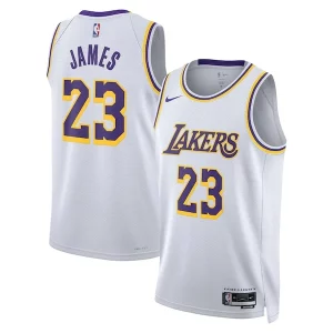 Bellissimo LeBron James Los Angeles Lakers Nike Unisex Swingman Jersey Association Edition White/Gold