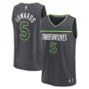Attraente Fantastico Anthony Edwards Minnesota Timberwolves Youth Fast Break Replica Player Jersey Statement Edition Anthracite