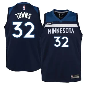 Accattivante Pratico Karl Anthony Towns Minnesota Timberwolves Nike Youth Swingman Jersey Navy Icon Edition