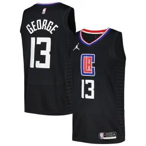 Accattivante Raffinato Incantevole Paul George LA Clippers Jordan Brand Nike Swingman Player Jersey Statement Edition Black