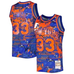 Bellissimo Patrick Ewing New York Knicks 1985/86 Hardwood Classics Lunar New Year Swingman Jersey Blue