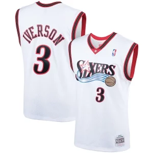 Meraviglioso Trendy Allen Iverson Philadelphia 76ers Hardwood Classics Swingman Jersey White/Royal