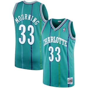 Moderno Versatile Bellissimo Alonzo Mourning Charlotte Hornets 1992/93 Hardwood Classics Swingman Jersey Teal
