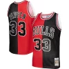Bellissimo Robusto Resistente Scottie Pippen Chicago Bulls Hardwood Classics 1997/98 Split Swingman Jersey Red/Black