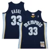 Gorgeous Fantastico Marc Gasol Memphis Grizzlies 2008/09 Hardwood Classics Swingman Throwback Jersey Navy