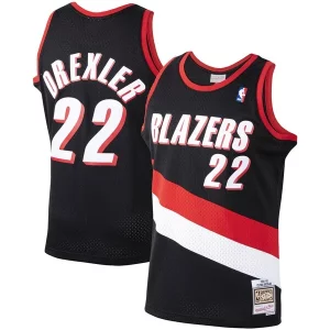 Fascinante Comodo Meraviglioso Clyde Drexler Portland Trail Blazers 1991/92 Hardwood Classics Swingman Jersey Black