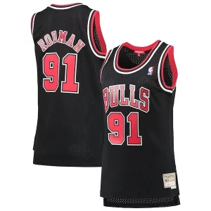 Magnifico Fantastico Accattivante Dennis Rodman Chicago Bulls Women's Hardwood Classics Swingman Jersey Black