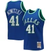 Fascinante Comodo Dirk Nowitzki Dallas Mavericks 1998/99 Hardwood Classics NBA 75th Anniversary Diamond Swingman Jersey Blue