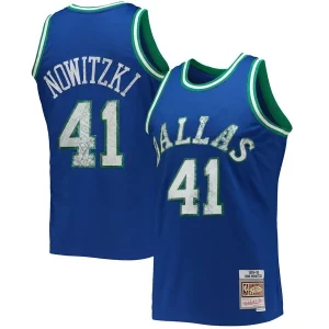 Fascinante Comodo Dirk Nowitzki Dallas Mavericks 1998/99 Hardwood Classics NBA 75th Anniversary Diamond Swingman Jersey Blue