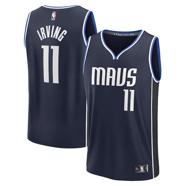 Incantevole Kyrie Irving Dallas Mavericks Fast Break Replica Player Jersey Statement Edition Navy