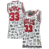 Meraviglioso Scottie Pippen Chicago Bulls Women's 1997 Doodle Swingman Jersey White