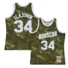 Classico Hakeem Olajuwon Houston Rockets Hardwood Classics 1993/94 Ghost Green Swingman Jersey Camo