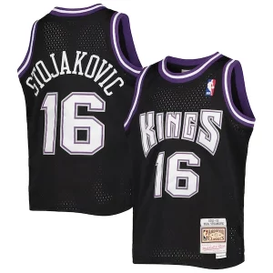 Pratico Peja Stojakovic Sacramento Kings Youth 2001/02 Hardwood Classics Swingman Jersey Black
