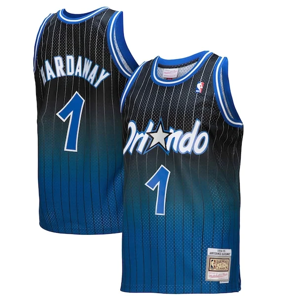 Meraviglioso Penny Hardaway Orlando Magic 1994/95 Hardwood Classics Fadeaway Swingman Player Jersey Royal/Black