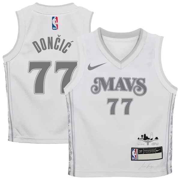 Trendy Robusto Versatile Luka Dončić Dallas Mavericks Nike Preschool 2024/25 Swingman Player Jersey City Edition White