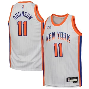 Fascinante Bellissimo Jalen Brunson New York Knicks Nike Youth 2024/25 Swingman Player Jersey City Edition White