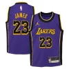 Robusto Elegante LeBron James Los Angeles Lakers Jordan Brand Preschool 2022/23 Dri FIT Replica Jersey Statement Edition Purple