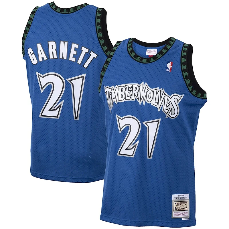 Magnifico Cool Kevin Garnett Minnesota Timberwolves 2001/02 Hardwood Classics Swingman Jersey Blue