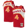 Magnifico Spud Webb Atlanta Hawks Hardwood Classics Swingman Jersey Red