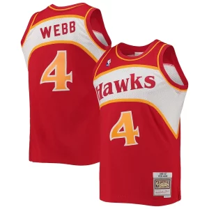 Magnifico Spud Webb Atlanta Hawks Hardwood Classics Swingman Jersey Red
