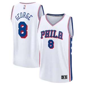 Fantastico Paul George Philadelphia 76ers Youth Fast Break Replica Player Jersey Association Edition White