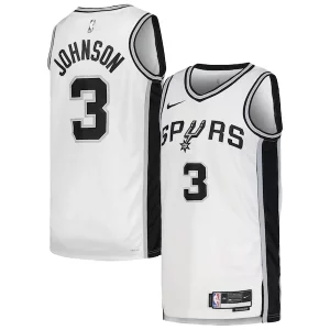 Delizioso Carino Keldon Johnson San Antonio Spurs Nike Unisex Swingman Jersey Association Edition White/Black