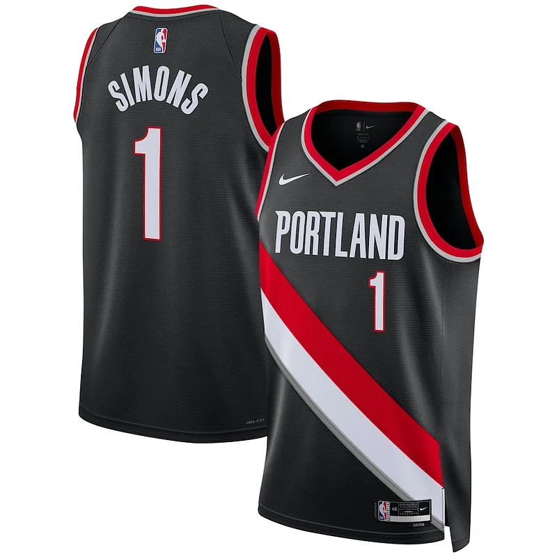 Magnifico Anfernee Simons Portland Trail Blazers Nike Unisex Swingman Jersey Association Edition Black