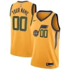 Resistente Trendy Attraente Utah Jazz Nike Swingman Custom Jersey Statement Edition Gold