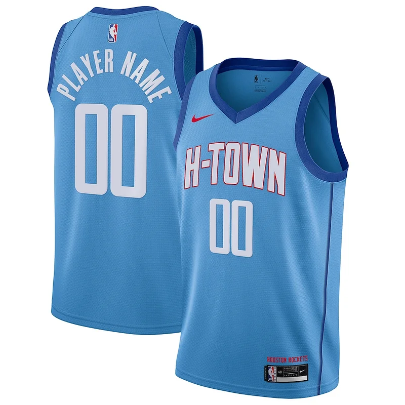 Gorgeous Houston Rockets Nike 2020/21 Swingman Custom Jersey Blue City Edition