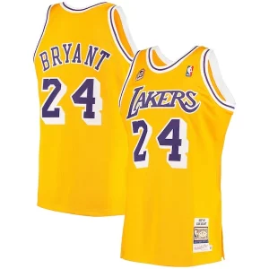 Gorgeous Stupendo Men's Los Angeles Lakers Kobe Bryant Gold 2007 Hardwood Classics Authentic Jersey